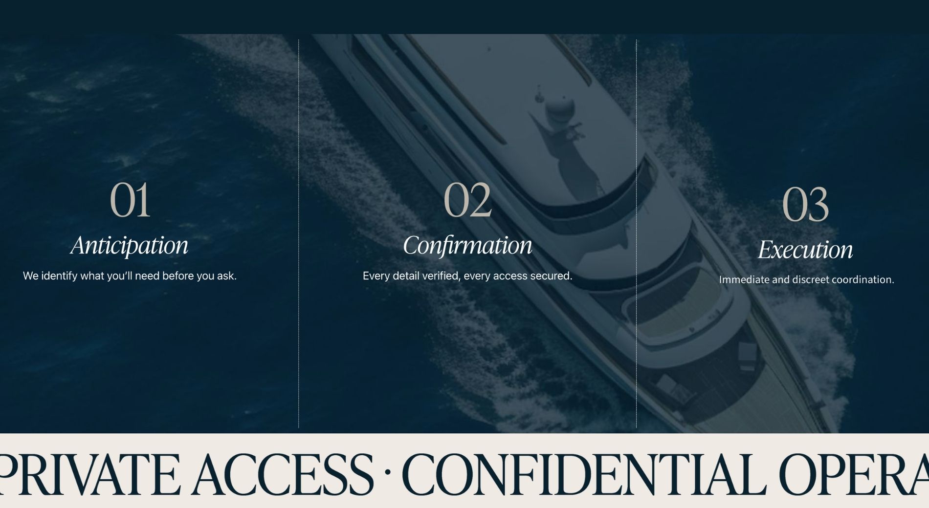 Formulario de contacto confidencial de Ibiza Sovereign diseñado por A-ESTUDIO