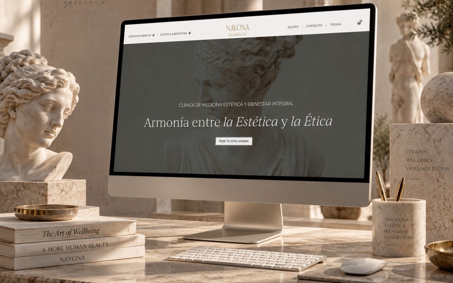 Navona Wellness Clinic, proyecto de branding y diseño web healthcare por A-ESTUDIO