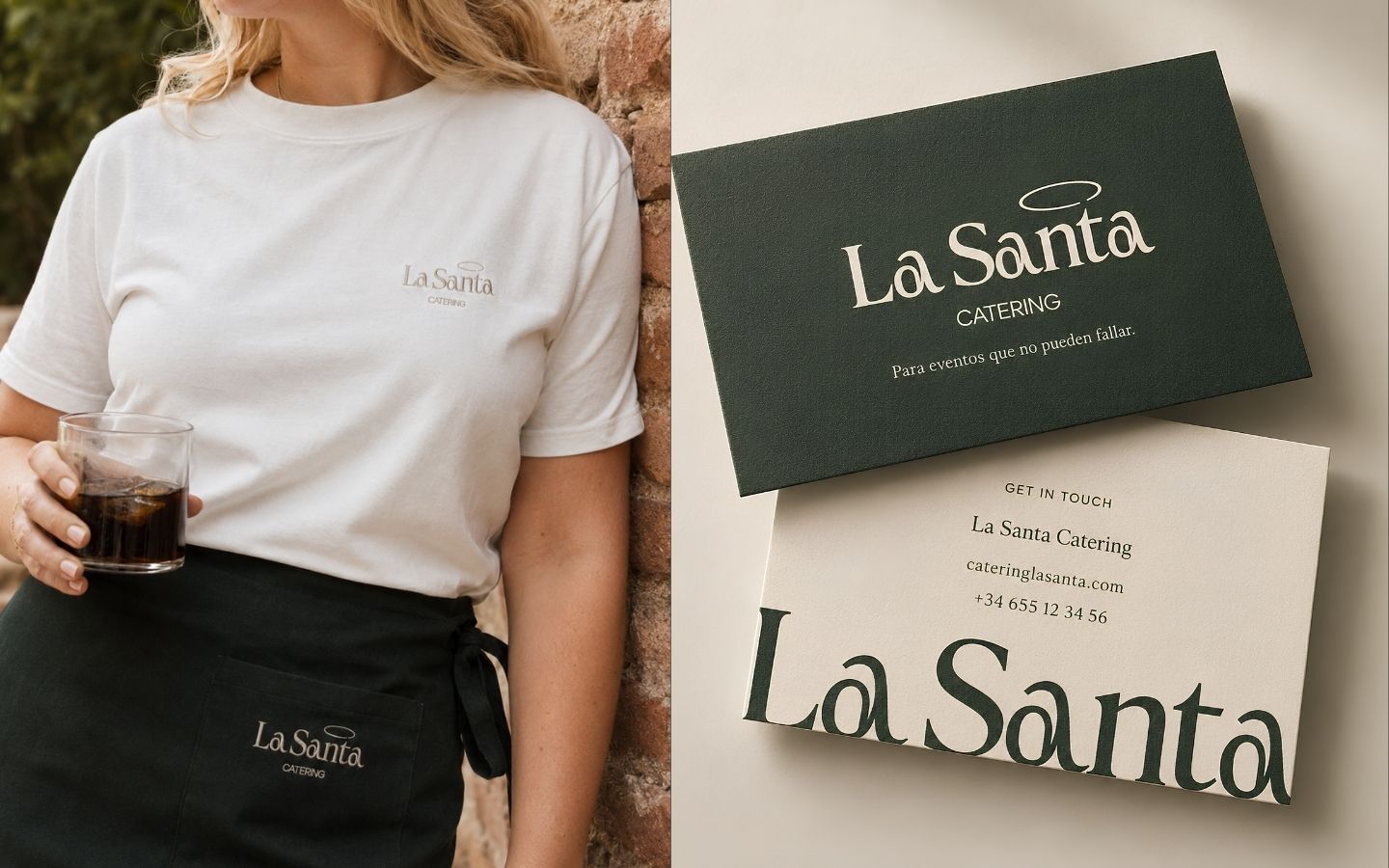 Sistema visual y diseño web hospitality de La Santa Catering